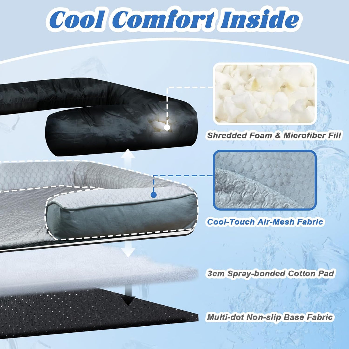 HeatRelief™ Cooling Dog Bed
