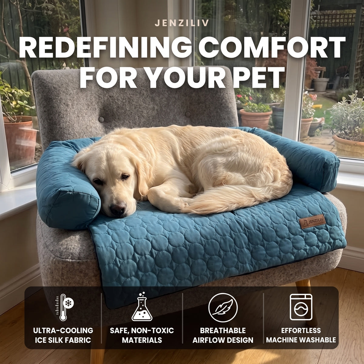 HeatRelief™ Cooling Dog Bed